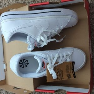 White leather Nikes